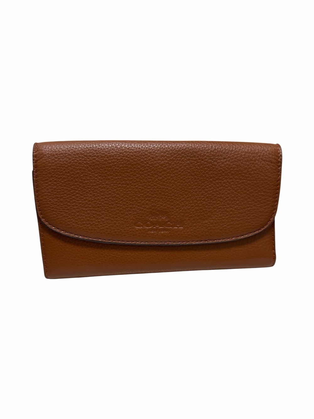 Coach Pebbled Brown Leather Wallet
